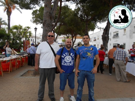 Luis, Manuel y Jesús, en el Mercatrom IV celebrado en San Roque (Cádiz)