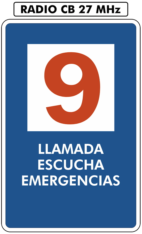 Canal 9 de Banda Ciudadana: llamada, escucha y emergencias.