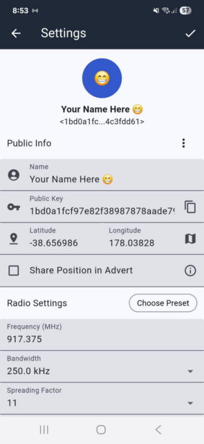 toca el icono de la marca de verificación (✔️) de la esquina superior derecha para guardarlo.