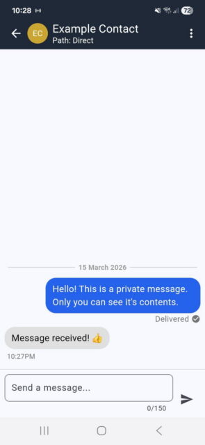 Cuando se reciban mensajes, aparecerán en visor de conversaciones.